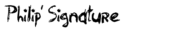 Philip' Signature font preview